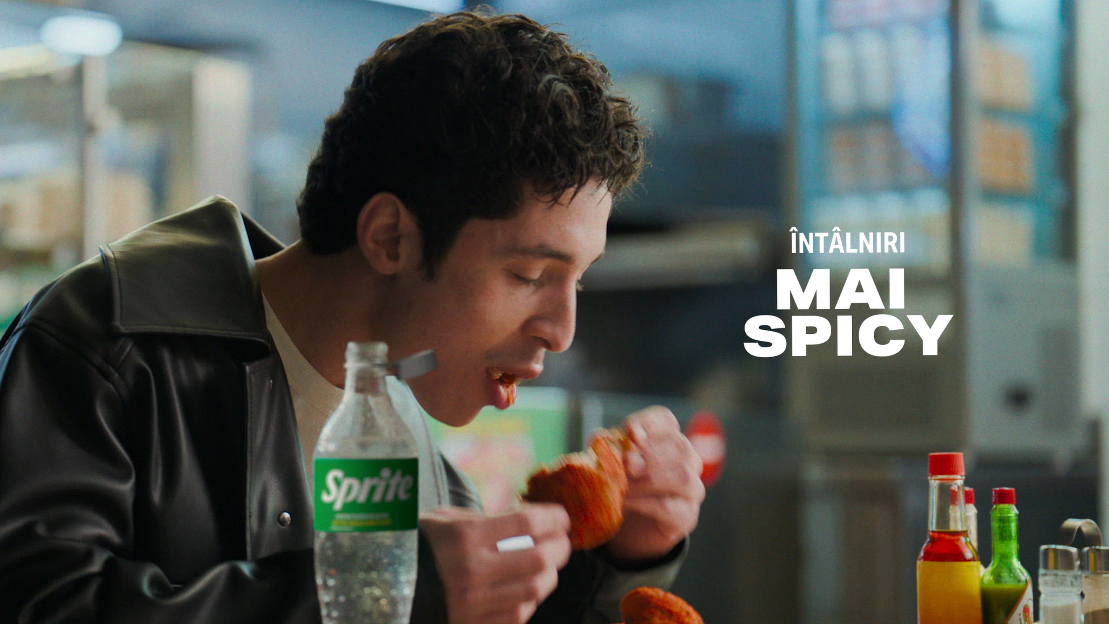 Sprite and Tinder video where two people "spice together" over spicy food and ice cold Sprite.